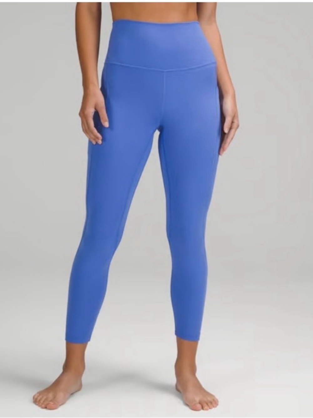 Lululemon Wunder Train High-Rise Crop Leggings 23" Size 10 Blue Style W6CAMS